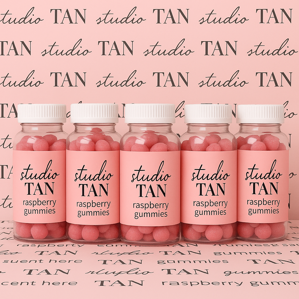 5 X BOTTLES/POUCHES OF TANNING GUMMIES