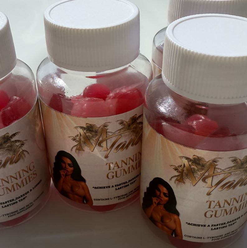 5 X BOTTLES/POUCHES OF TANNING GUMMIES