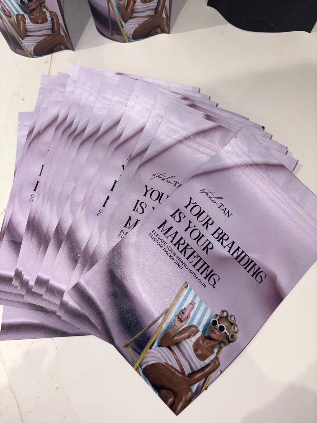 50PC X CUSTOM PRINTED PLASTIC POUCHES