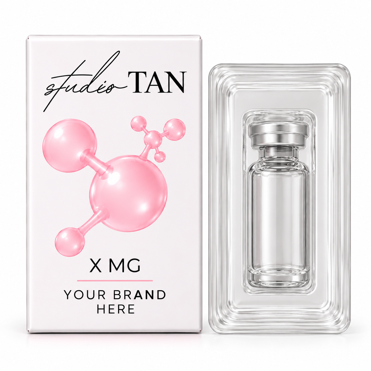 100PC VIAL PACKAGING WITH OPTIONAL INSERT