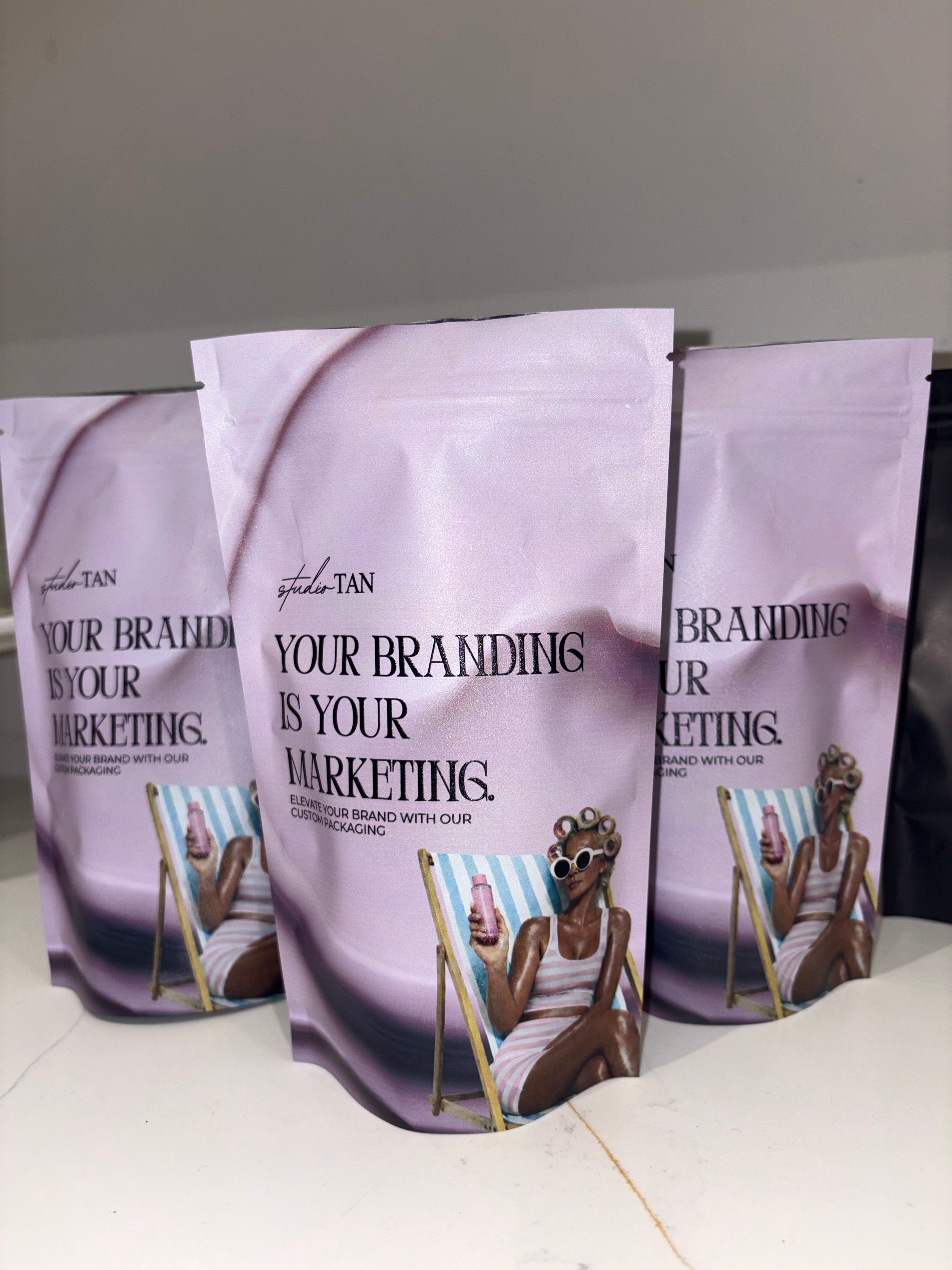 50PC X CUSTOM PRINTED PLASTIC POUCHES